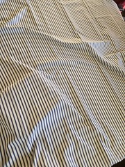Navy And White Polyester Stripe Blouse Fabric 3 Yards X 66 Inches