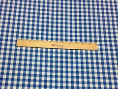 SPECTRUM CABIN BLUE AND CREAM PLAID STRIPE FURNITURE FABRIC BY THE YARD 54″ WIDE
