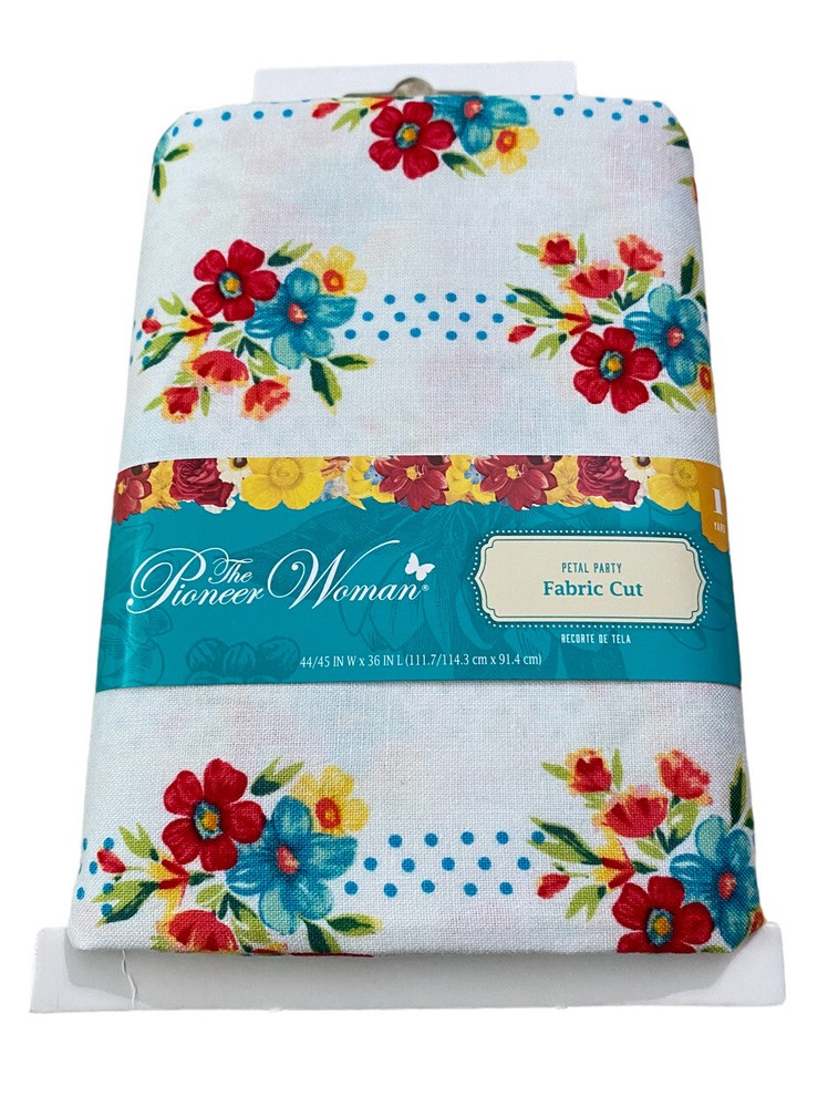 NEW Pioneer Woman Fabric Cut “Petal Party￼” 100% Cotton 1 Bundle Of 1 Yard