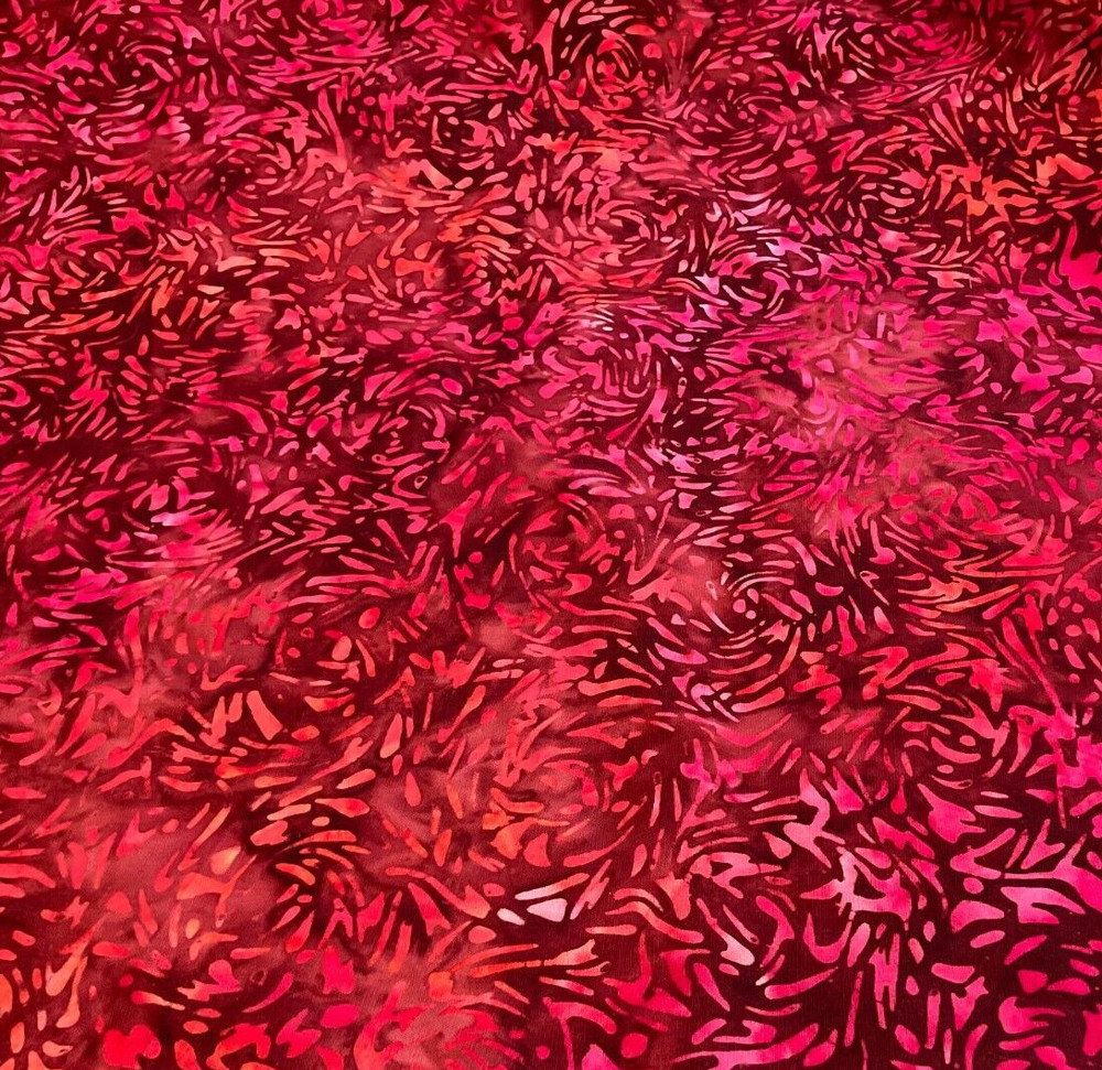 BANYAN BATIKS – BFF’S #81600-25-DARK RED- BY THE YARD