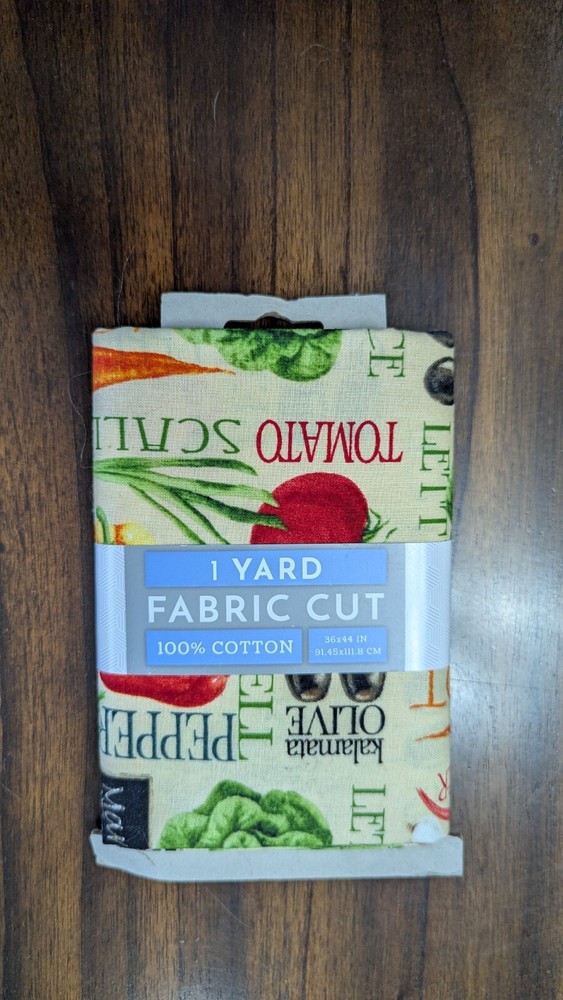 NEW (1) Yard Pre-Cut Farmhouse Kitchen Fabric. 100% Cotton