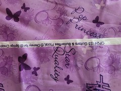 Purple With Butterflies Hannah Montana Cotton Fabric 43″ X 58″