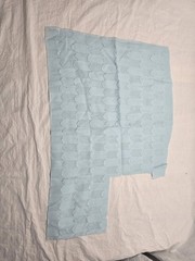 Fabric Scrap Bundle Solid Teal Green Blue Textured Sewing Quilting Craft Lot 4pc