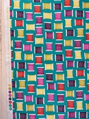Fabric – OOP Michael Miller Jade Thread Spools Titled Cool Spools 50” L X 44” W