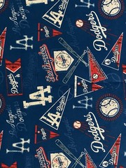1/2 yd MLB Los Angeles Dodgers Cotton Fabric