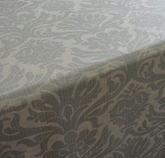 30 YARD PIECE /ROBIN EGG BLUE / 100% COTTON , HEAVY, WOVEN DAMASK /VTG BRAEMORE
