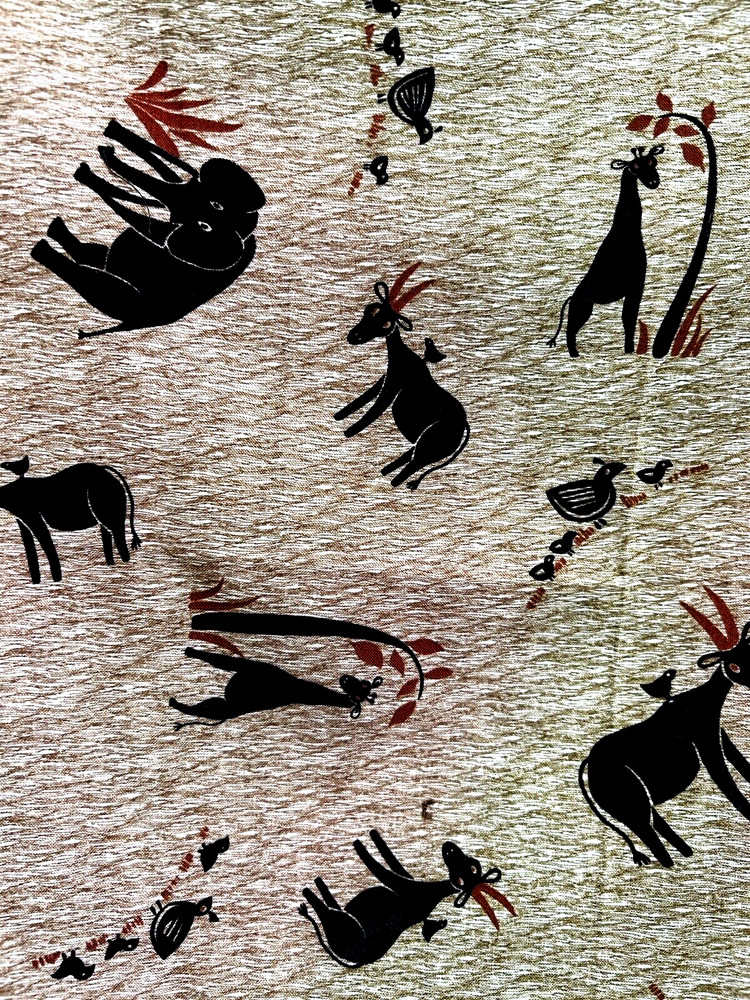 African Animal Print Fabric Michael Miller Sweet Serengeti Black Brown 42 x 36″L
