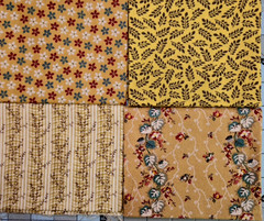 Quilt Shop Quality 16 FQs 4 Yards Cotton Fabric Civil War Repro Assorted Golds