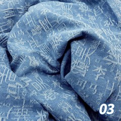 50*150cm Cotton Denim Fabric Retro DIY Sewing Skirts Coats Pants Textile Blue