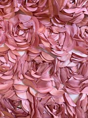 Maci DUSTY PINK 3-D Floral Polyester Satin Rosette on Mesh Fabric by the Yard –