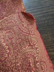 Golden Yellow & Red PAISLEY Deep BOUTIQUE Reversinlble? Fabric 41 X 45