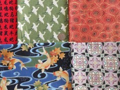 Japanese Chinoiserie Fat /Long Quarter 1/2 Yard Quilt Fabric Bundle