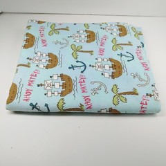 Flannel Joann’s Fabric Cotton 2.33 Yards x 43″ wide Blue Pirate Children’s Print