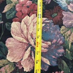 VTG Fabric By Western Textile Screen Printed 100% Cotton Floral Made In USA 9 Yd