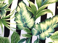 Tropical Outdoor Fabric Green Leaf Upholstery Patio Cushion 2.75 Yard Lot