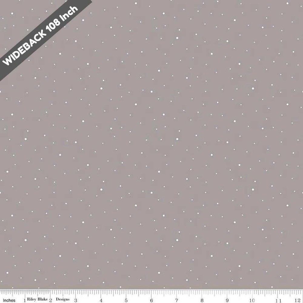 Dapple Dot Riley Gray – Black Riley Blake 107/108″ Wide Back Cotton Fabric – WB6