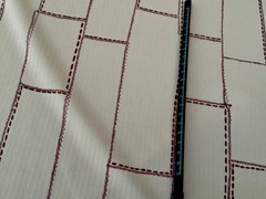 BEIGE JERSEY 60s INSPIRED ABSTRACT CHECK COTTON BLENDMADE IN ITALY FOR GUCCI A8