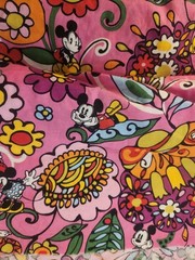 Vera Bradley /Braemore RARE Mickey Minnie Design Exclusive Fabric 13 Ft x 6 Ft