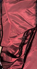 VTG Jacobean Faux Silk Taffeta Solid Fabric Iridescent Wine Red 11.4Yds LOT