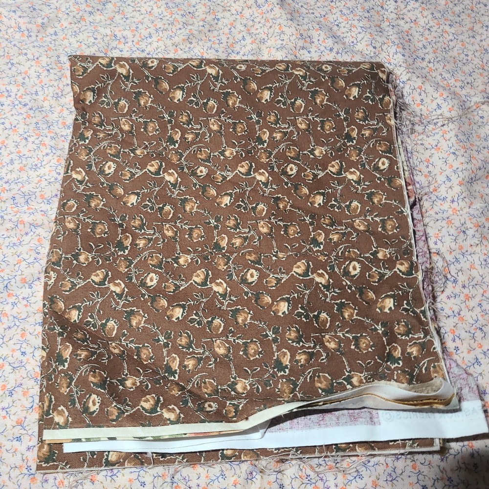 Fat quarters 6 floral print earthy tone fabric quilting
