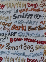 5 fat quarters dog prints cotton for quilting, pet accessories, or DIY