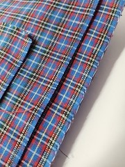 Red Blue White Green Yellow Plaid Woven Cotton Quilting Sewing Fabric 46″ X 2yds
