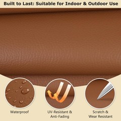 Faux Leather Fabric 54″ Wide Vinyl Upholstery Fabric by the Yard 0.7MM Thick Sof