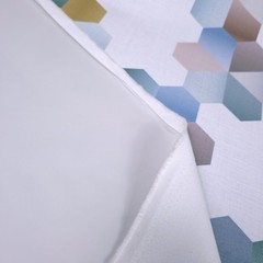 Hexagon Multicolor Upholstery PVC Vinyl Fabric 53″ By Yard Waterproof Cloth
