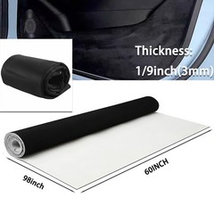 Suede Headliner Fabric Black Car Upholstery Roof Liner Replace 60″x98″ Black