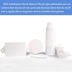 20Pcs Reusable White Sublimation Shrink Wrap Film for 20Oz Bottle Tumblers