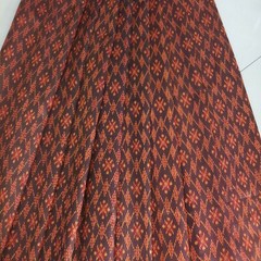 Antique Silk100%Thai Pattern Hand Woven Fabric Brown Orange Cloth/Skirt Crafting