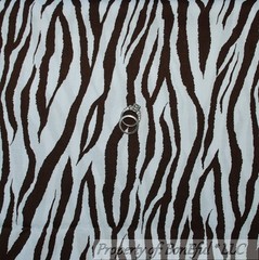 BonEful Fabric FQ Cotton Quilt Brown White Wild Zebra Skin Print African Stripe