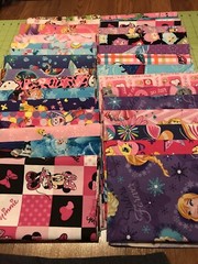 Girls 8 half yards fabric bundle no duplicates 100% cotton high quality