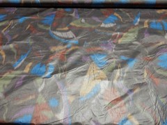 4 1/2 Yards Glazed Silk with Art Deco Butterfly Design