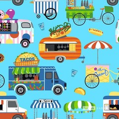 Lollies Snacks It’s Snack Time Cotton Fabric