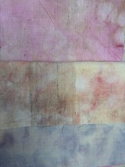 20 Plant Dyed Antique Homespun Fabric Squares 9*9 In Soft Pink Quilt Slow Stitch
