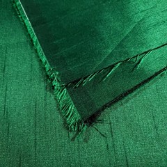 CHRISTMAS HUNTER GREEN FAUX SILK POLY DUPIONI FABRIC 58″ BY THE YARD PINE GREEN
