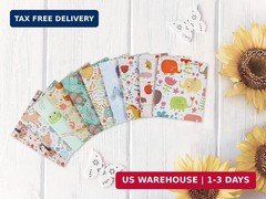 Craftido -25 Options- 100% Cotton Quilting Fabric Bundles 10pcs Fat Quarters 18″