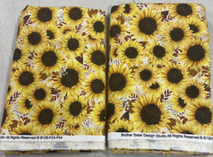 Brother Sister Design Studio Cotton Fabric Sun Flowers 3 Yards 23″ x 45″ New