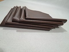 10 Pieces 18″x18″ Brown Faux Leather & Tan Suede Fabric Lot
