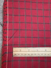 Woven plaid cotton fabric homespun 3.5 yds x 58″w, red green gold