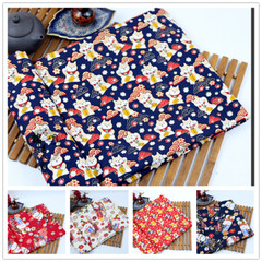 DIY Japanese Fabric Cotton Shiba Inu Kimono Curtain Craft Cloth Animals Printed