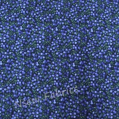 Wild Blueberry Cotton Fabric Purple Berry Saskatoon Elderberry Fruit 18 x 60 w