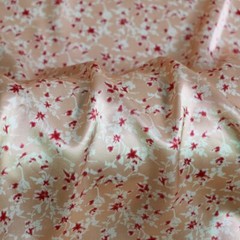 1 Yard Retro Floral Fabric For Dress Shirt Scarf DIY Charmeuse Satin Material
