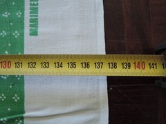 Marimekko MAIJA ISOLA ” MUIJA ” cotton fabric piece 137x67cm green x white