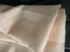 Vintage Pastel Peach Fabric 44” X 99” 2.75 Yards Polyester ? Satin Costume Silky