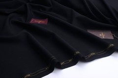 Ermenegildo Zegna cloth DEEP BLACK Trofeo suiting fabric , luxury suit fabric