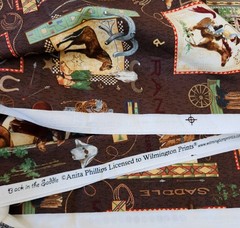 Wilmington Prints Back in the Saddle Cotton Fabric by Anita Philips – 92L x 43W