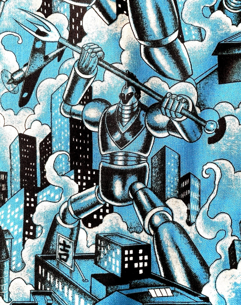 Alexander Henry “Tokyo Bots” Space Robots One Yard – LAST