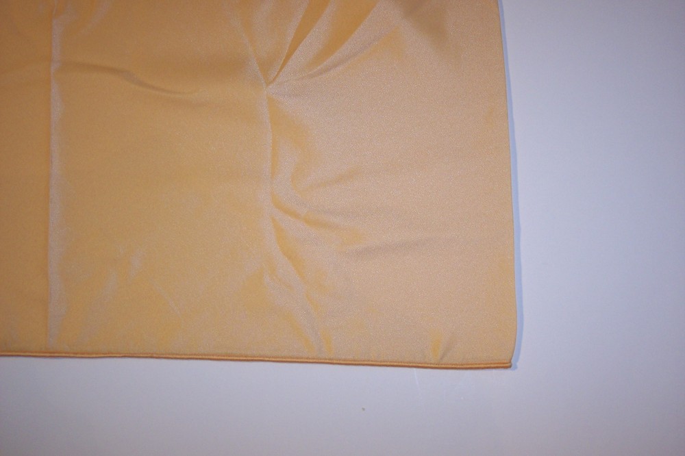 3.75 Yards~ADO Decor Crepe FABRIC-Seamless 118″wide-Yellow Gold-Polyester w/ Hem